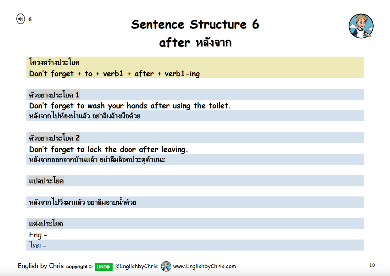 100 โครงสร้างประโยคภาษาอังกฤษ | English By Chris